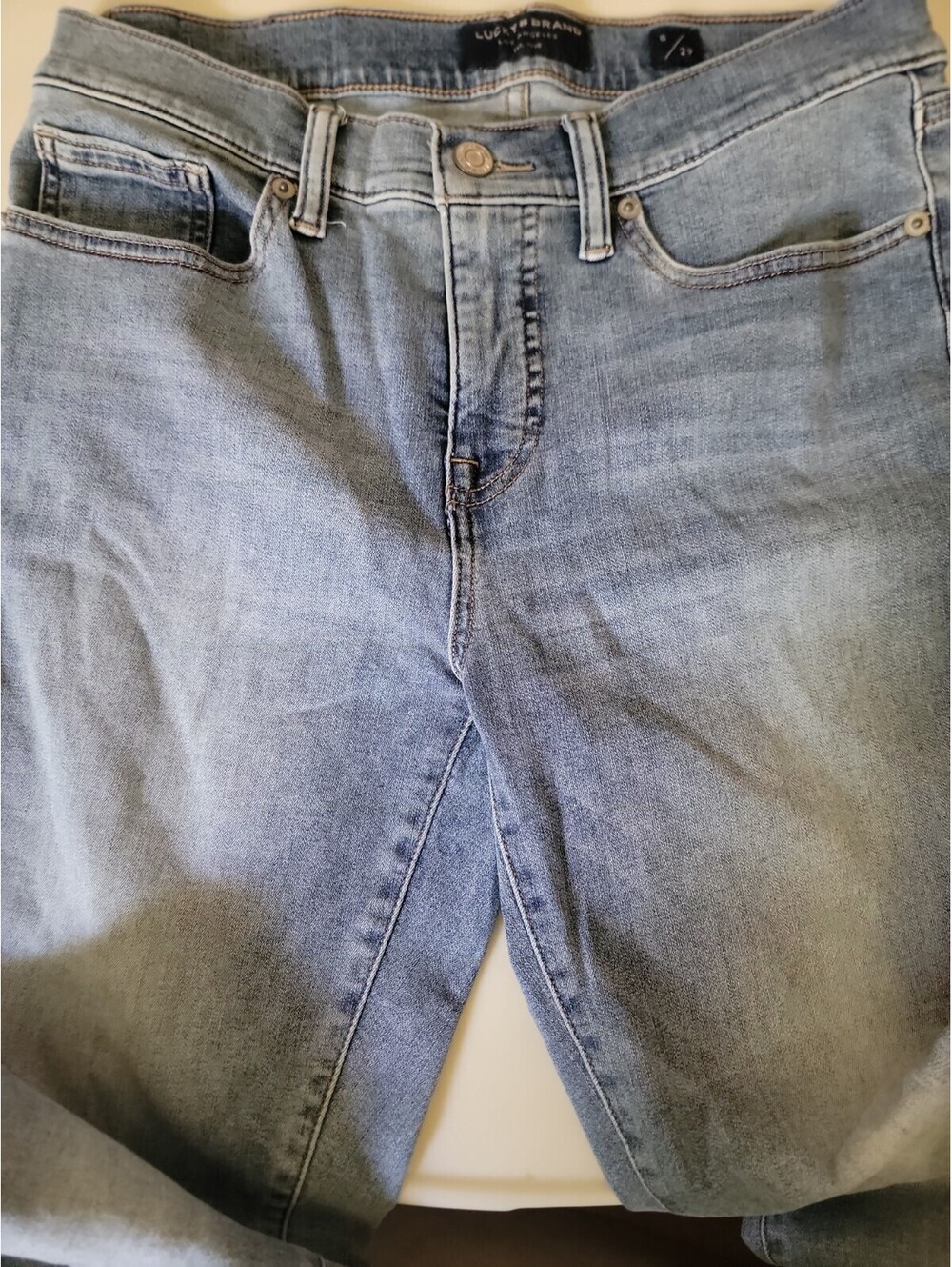 Lucky Brand Ava Jeans Womens 8 29 Mid Rise Crop Skinny Blue Stretch Denim